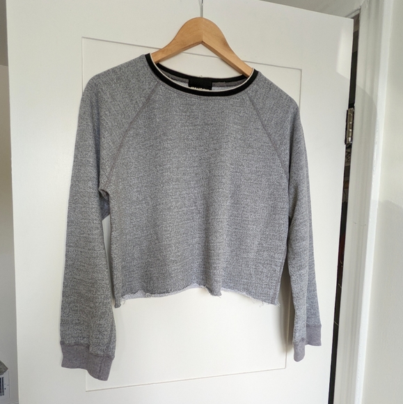 Monrow Cropped Sweatshirt | Size M - Picture 1 of 7